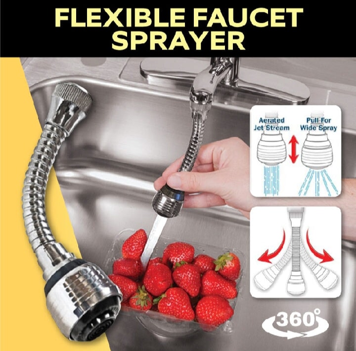 Turbo Flex FLEXIBLE FAUCET SPRAYER TURBO FLEX 360 SINK FAUCET Trendy Nest 