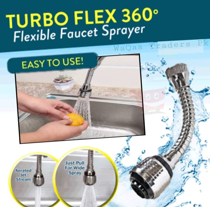 Turbo Flex FLEXIBLE FAUCET SPRAYER TURBO FLEX 360 SINK FAUCET Trendy Nest 